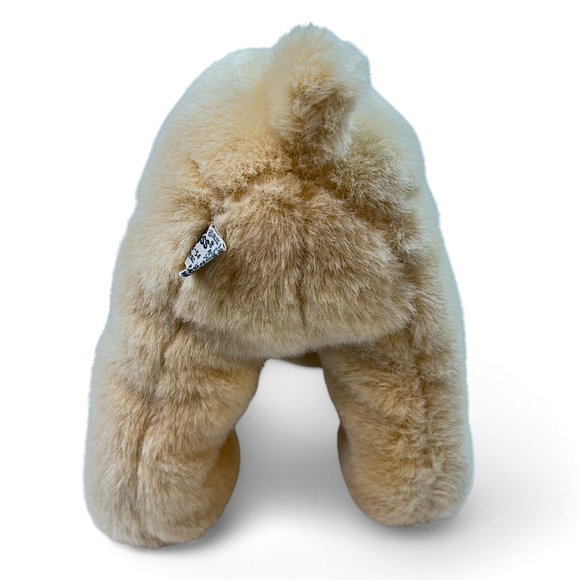 RUSS Tan Bear "Get Well" Plush Stuffed Animal Toy Pink Cold/Hot Pad on Head VTG - Picture 6 of 8